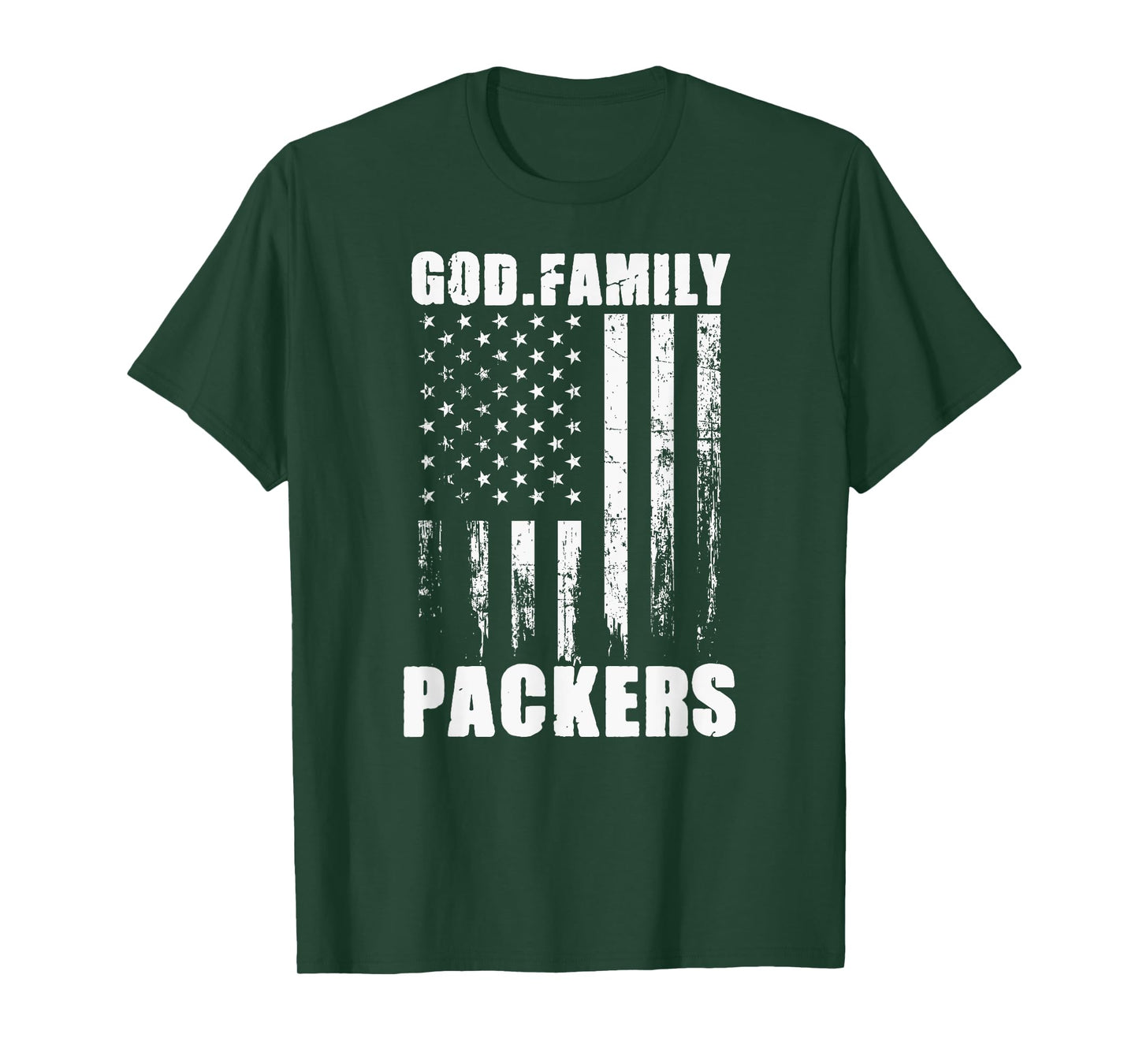 Austin Packers God. Family. Vintage USA Flag T-Shirt