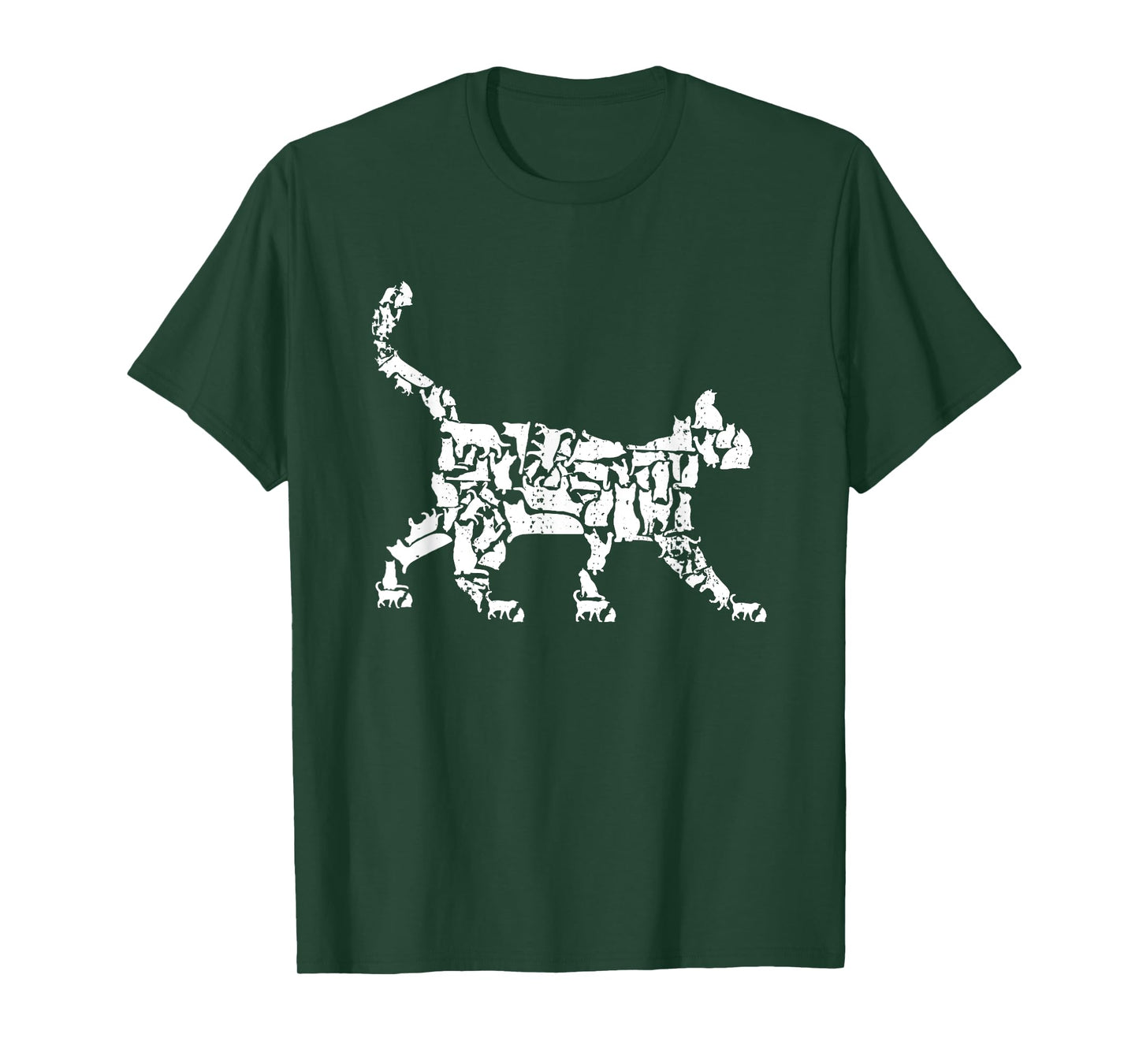 Cat Silhouettes Mosaic Domestic Cat T-Shirt