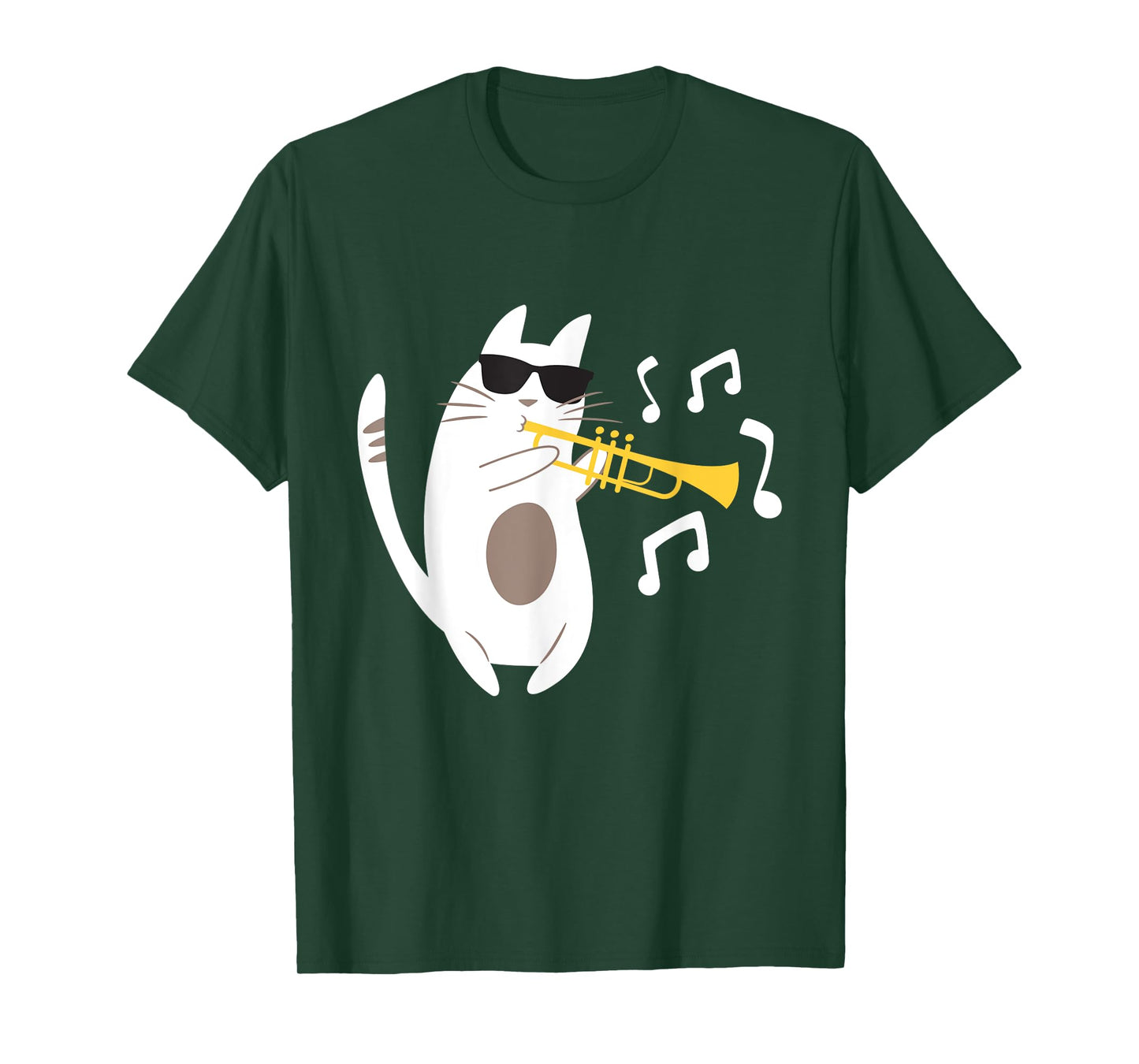 The Trumpeter Cat - Trumpet Player Marching Band Men Women Girls Kids T-Shirt