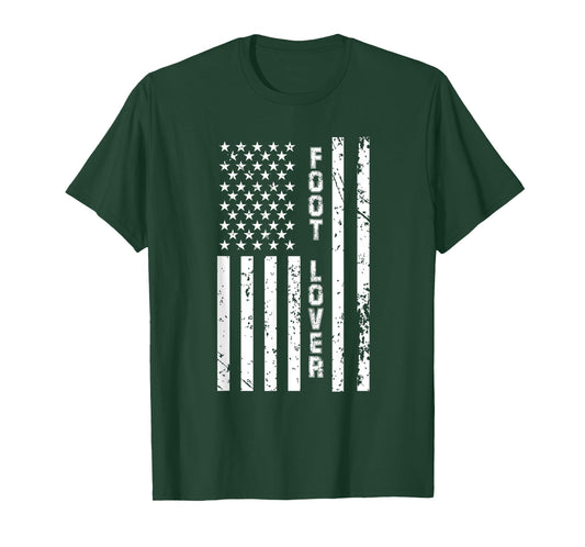Foot Lover United States Feet Fetish American Flag T-Shirt