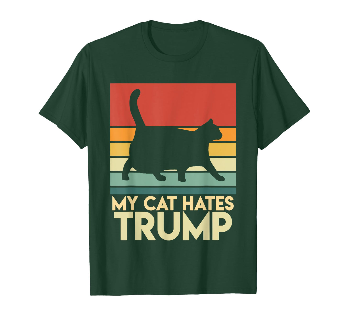 My Cat Hates Trump Funny Chonk Cat Trump Mug Shot Men Women T-Shirt