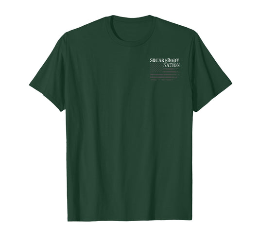 Classic Square Body C10 Truck American Flag T-Shirt