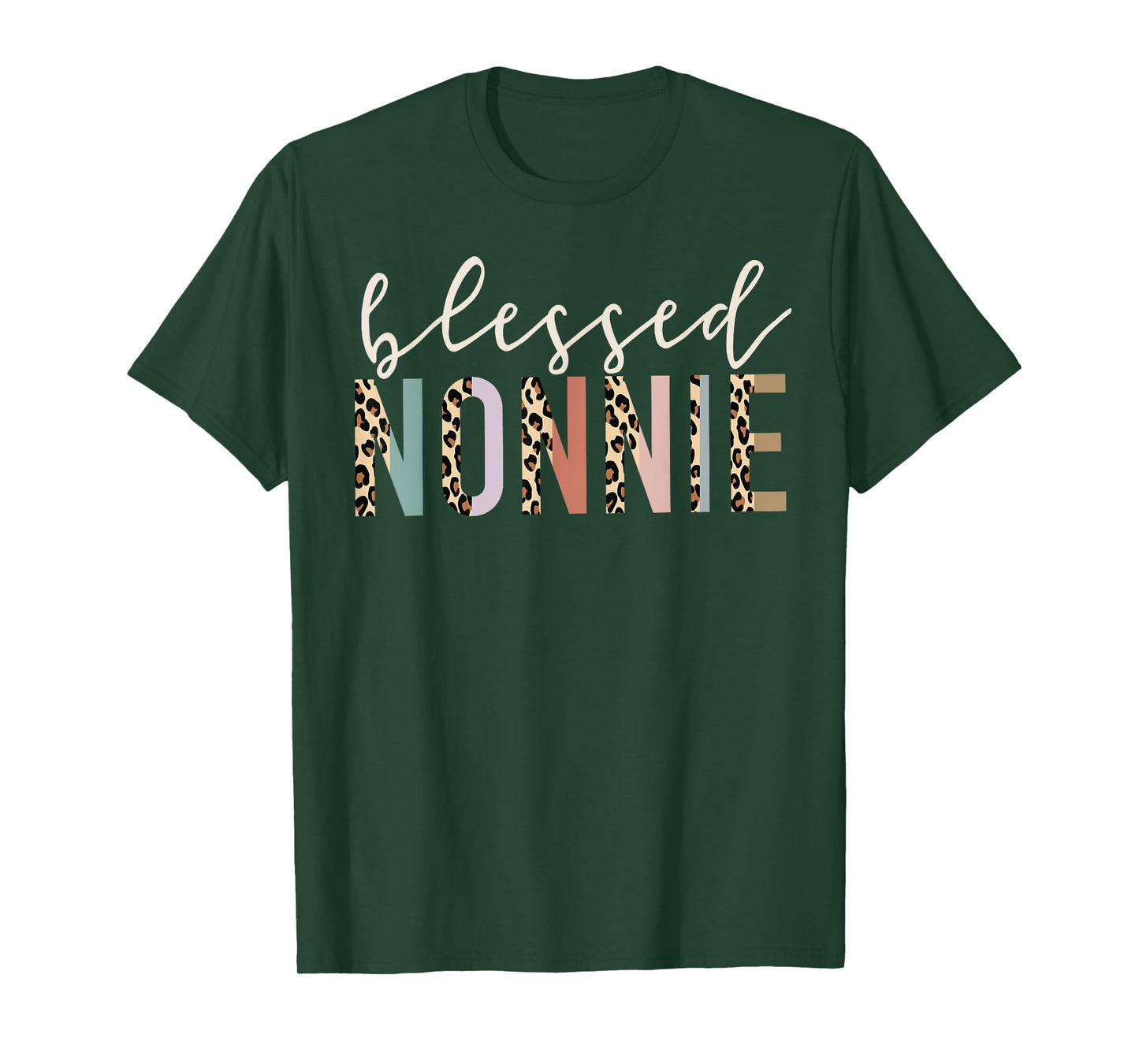 Blessed Nonnie Cute Leopard Print T-Shirt