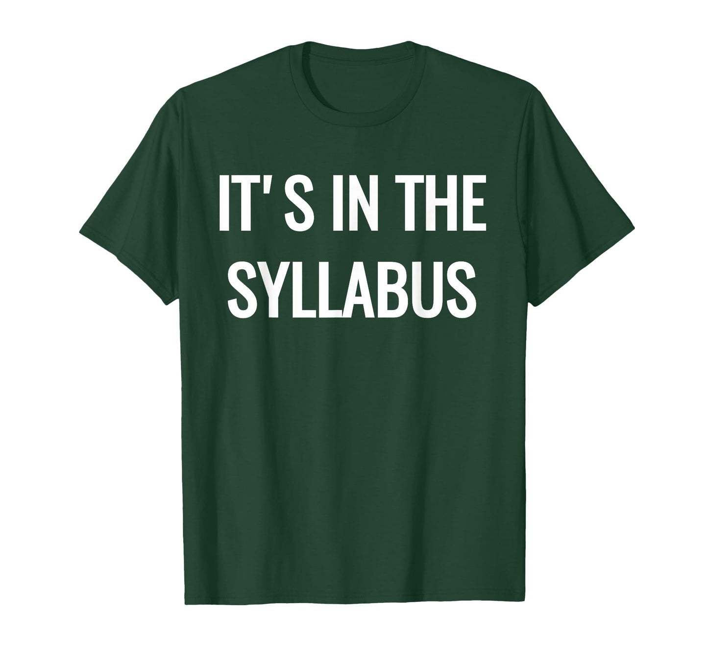 College Professor T-Shirt - It's in the Syllabus T-Shirt