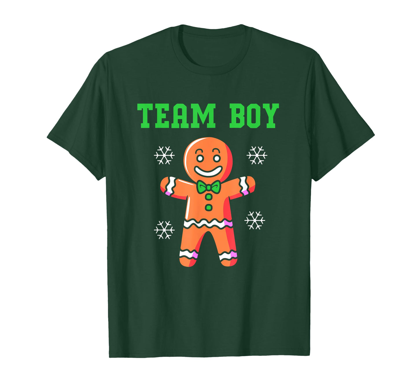 Christmas Gingerbread Man Team Boy Gender Reveal T-Shirt