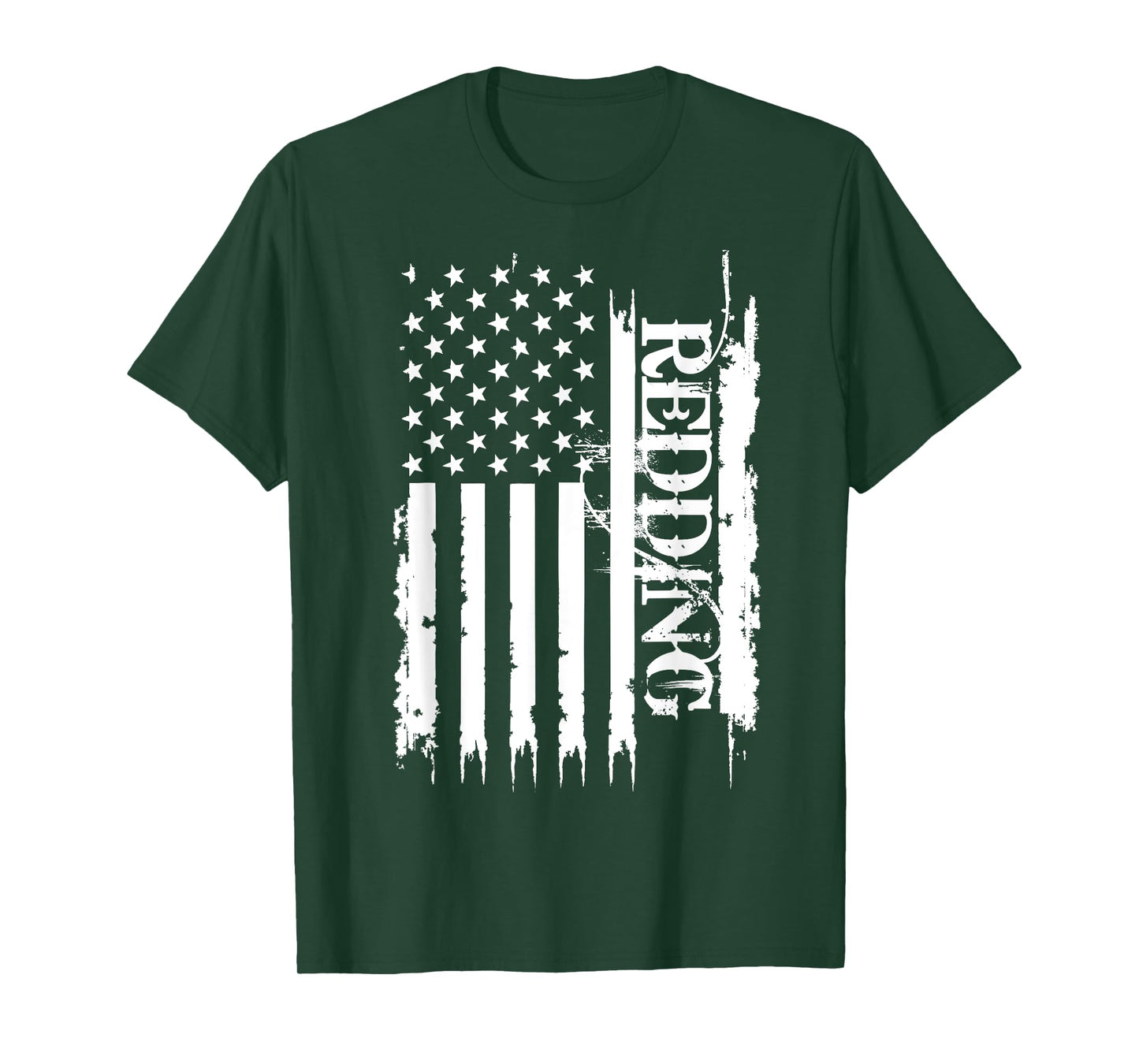 Redding United States Distressed w US Flag T-Shirt