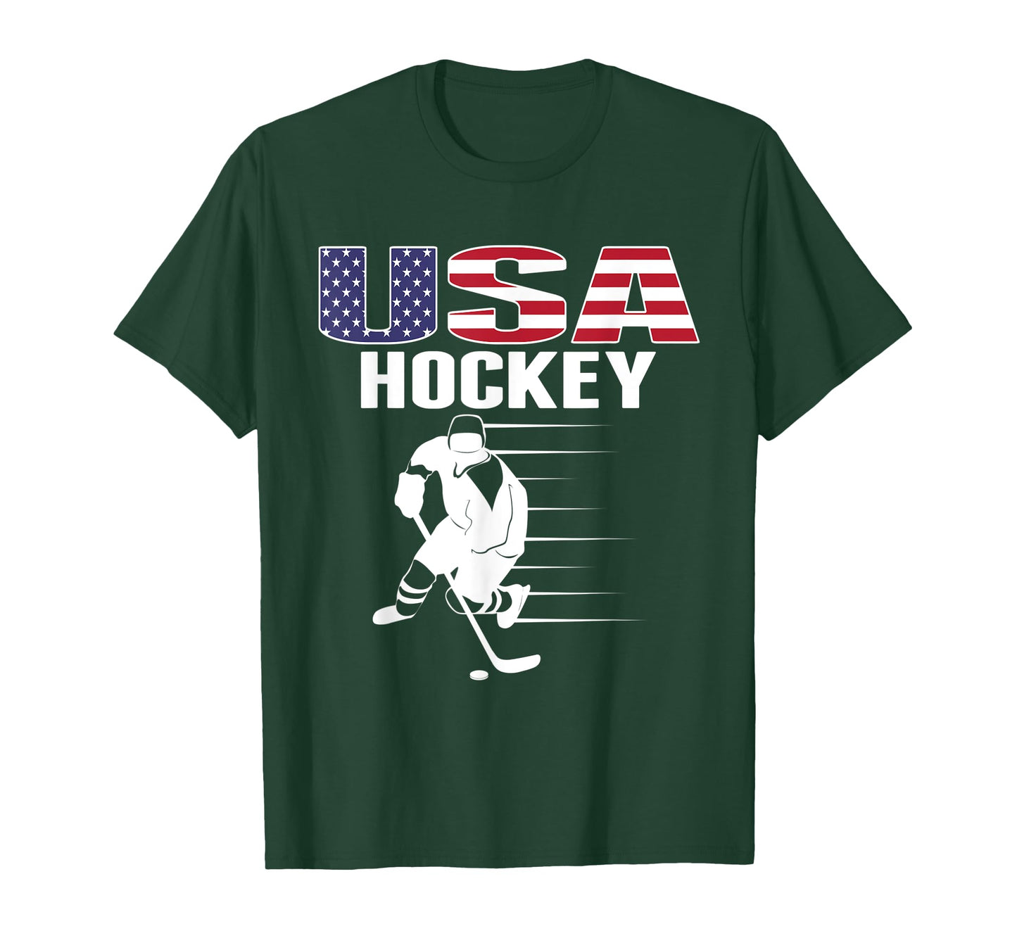 America Ice Hockey Fans Jersey USA Flag Support Hockey Team T-Shirt