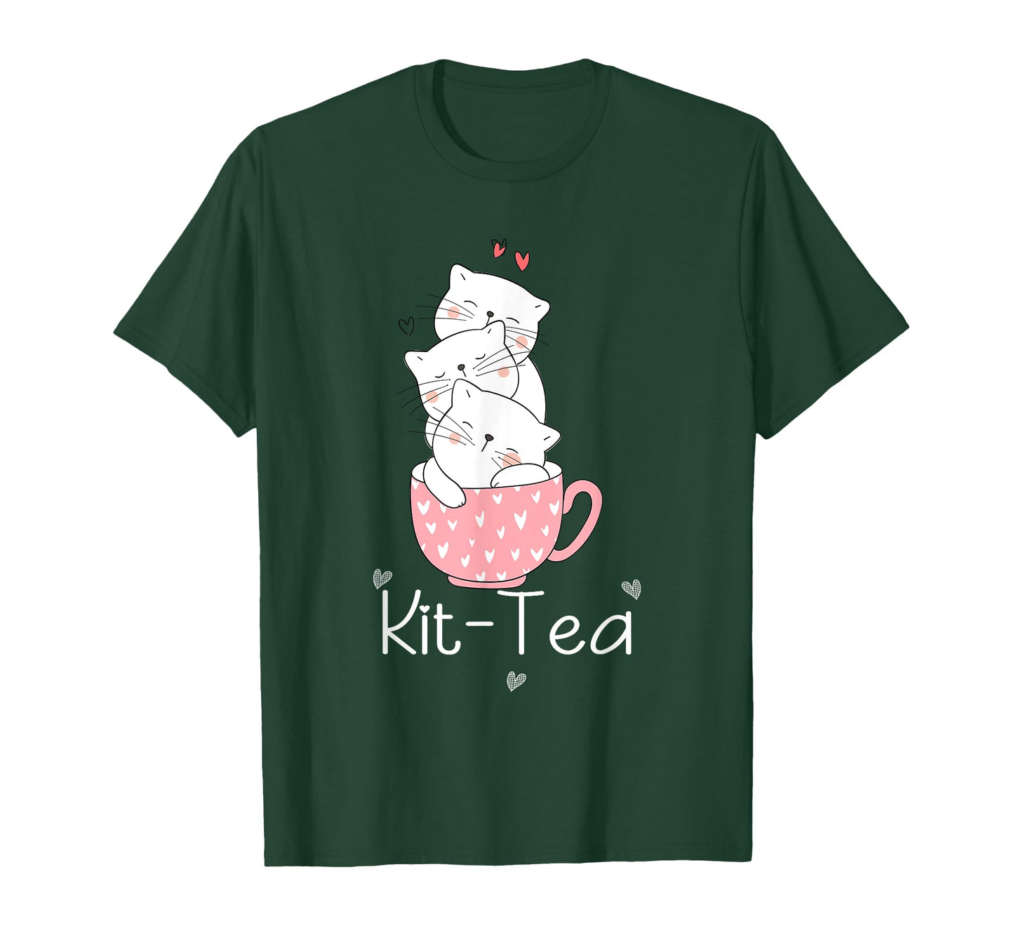 Kit Tea Gift Cat Lover Gift Funny Animal Love T-Shirt Cool T-Shirt for Men Women Girls Kids