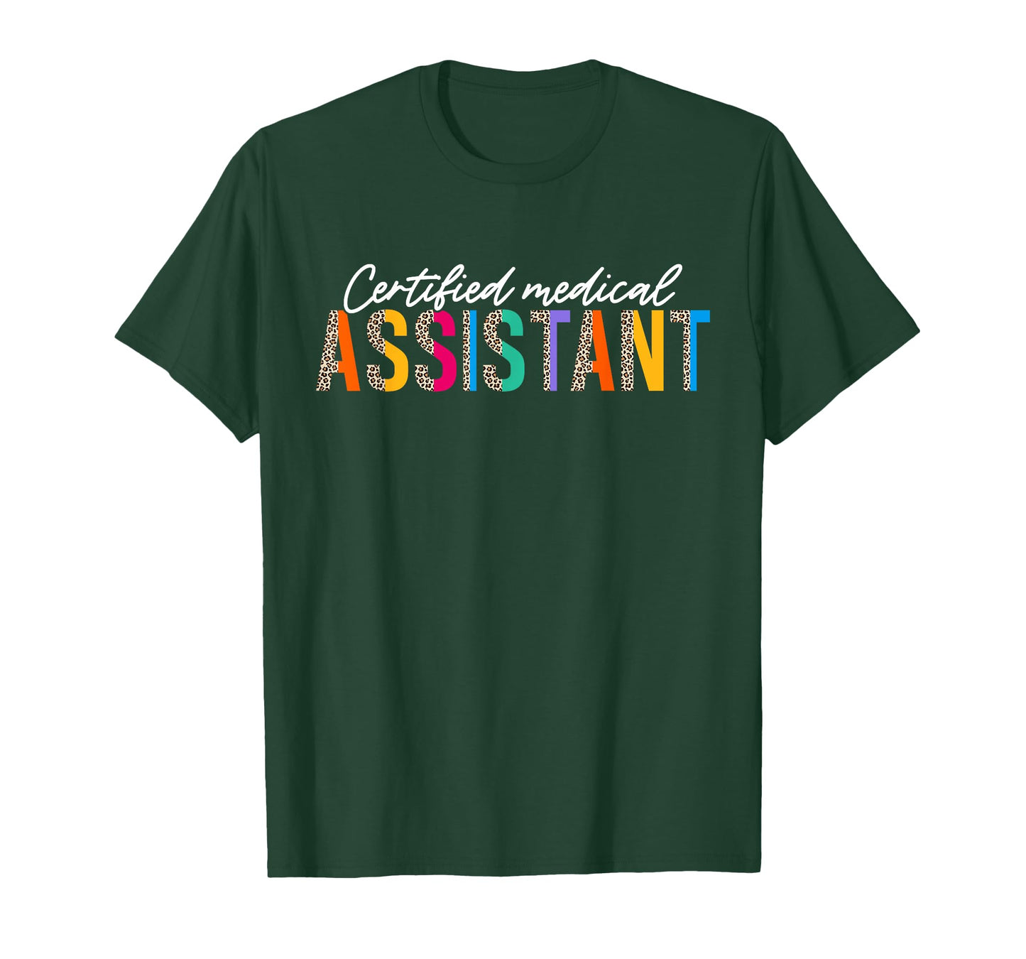 CMA Certified Medical Assistant Leopard Design For Women Men T-Shirt