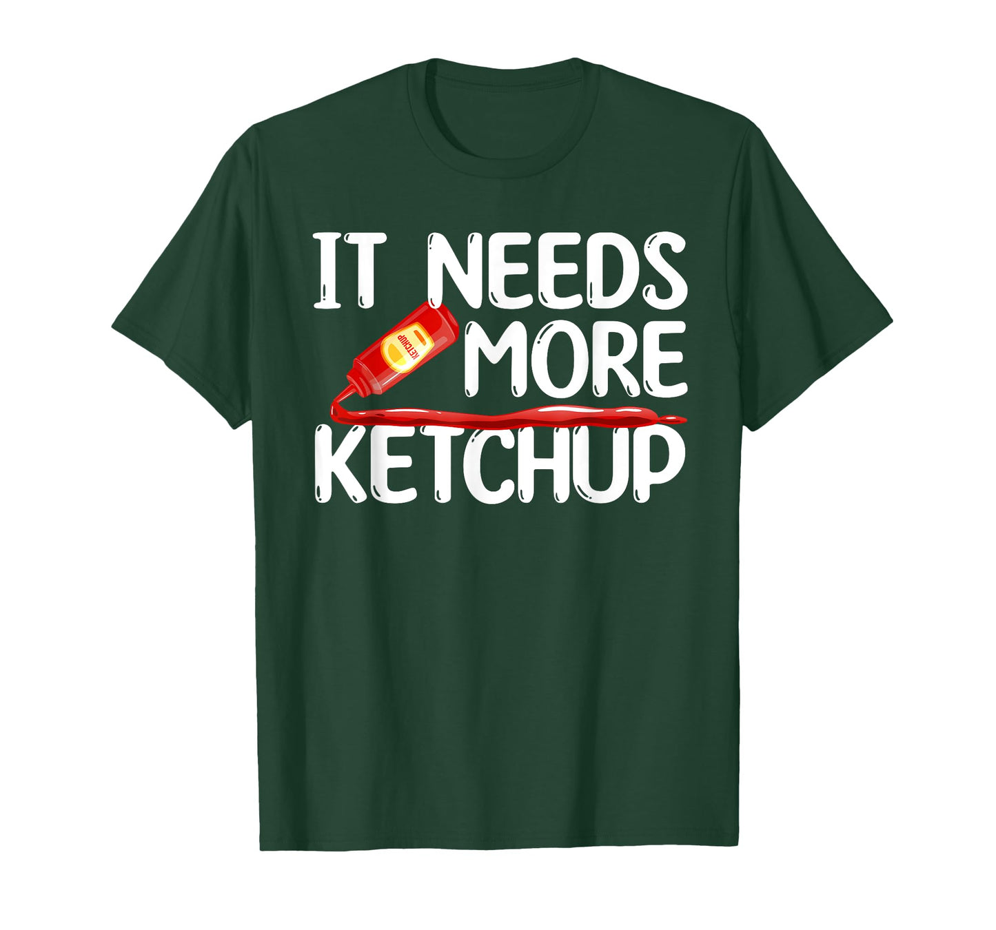 Funny Ketchup Art For Men Women Kids Catsup Condiment Lovers T-Shirt
