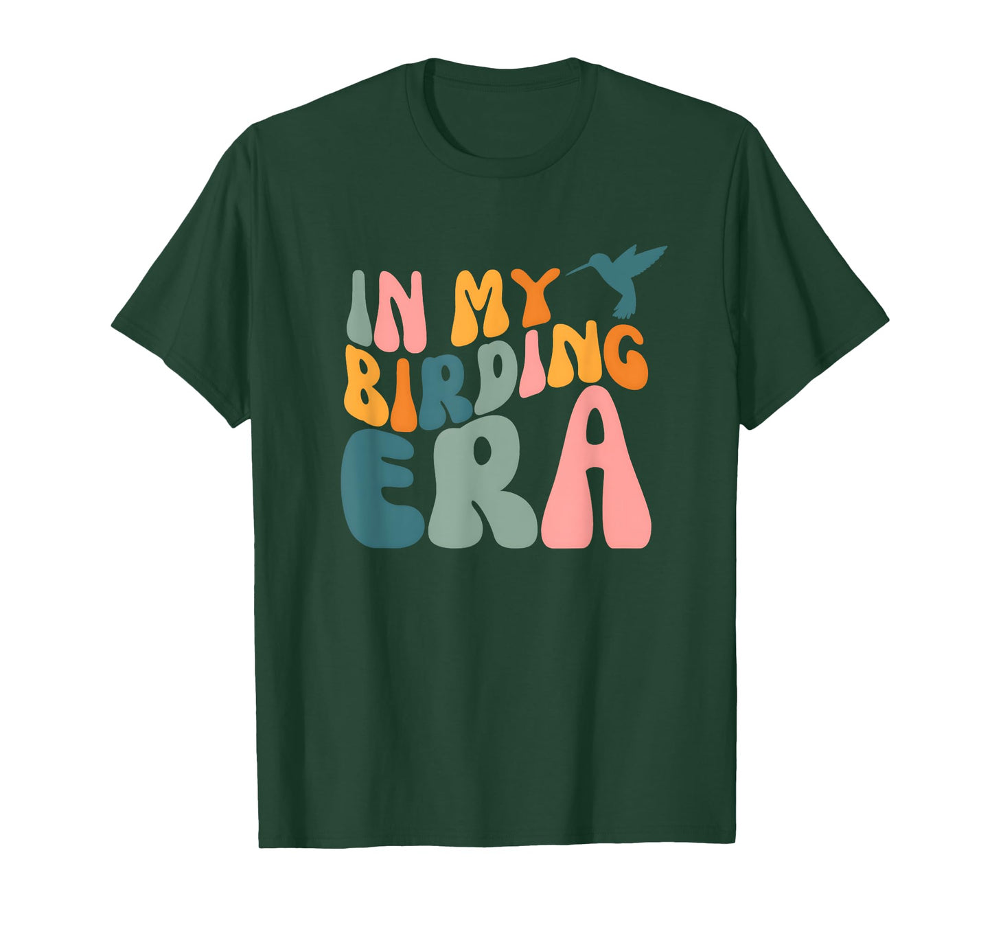 In My Birding Era Graphic Tee - Groovy Retro Birding T-Shirt T-Shirt