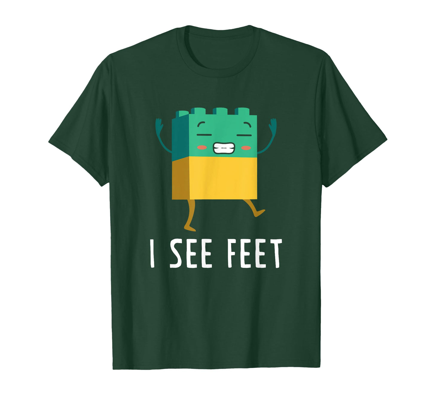 Funny See Feet Big Building Blocks Master Builder Engineer T-Shirt