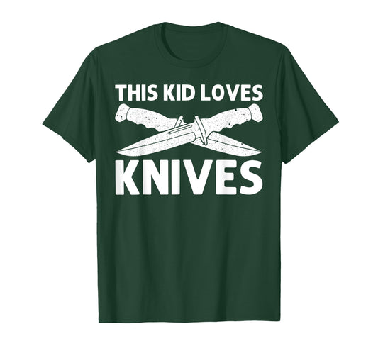 Cute Knife Design For Kids Boys Knife Collector Collection T-Shirt