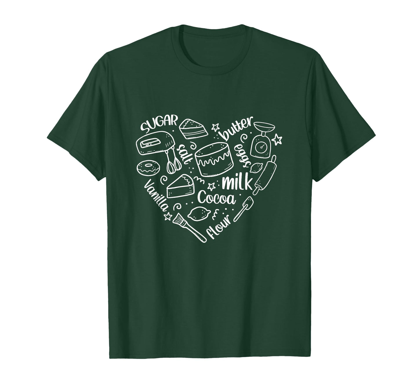 Bakery Heart Shape Baker Baking Lover Cooking Mom Life T-Shirt