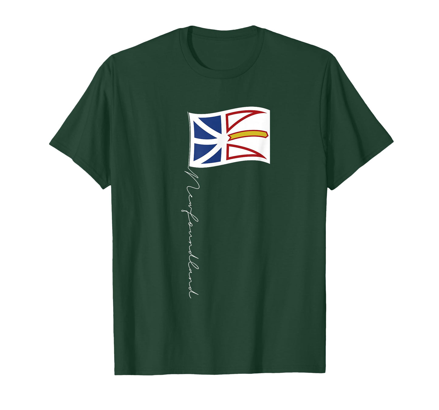 Newfoundland and Labrador Signature Flag Pole - Newfie Flag T-Shirt