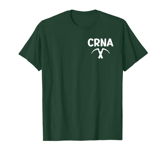 CRNA Nurse Anesthetist Anesthesia Laryngoscope Logo Print T-Shirt