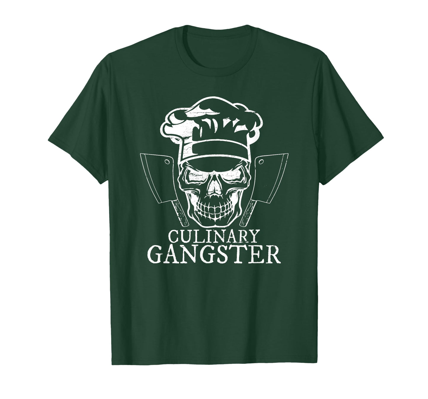 Culinary Gangster Shirt Funny Chef Gift Skull Hat Cooking T-Shirt