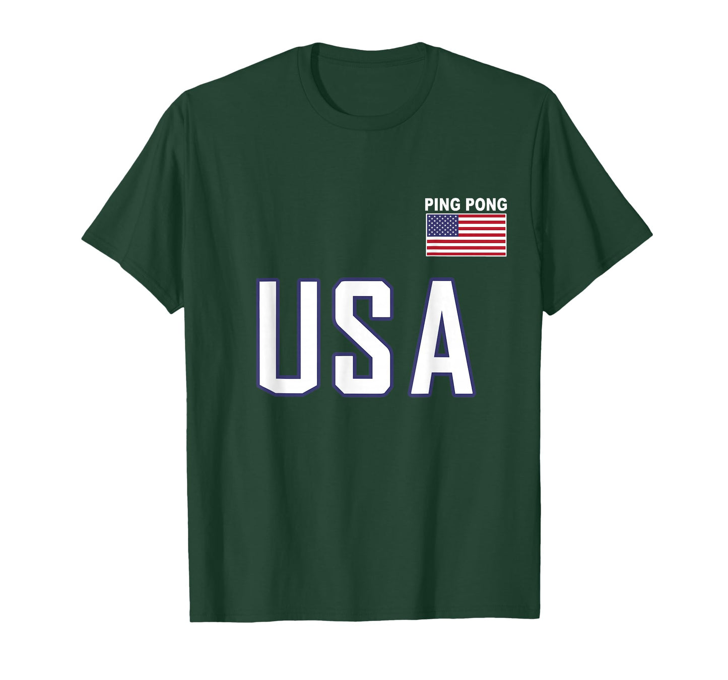USA Flag Ping Pong Table Tennis Player Equipment Men Women T-Shirt