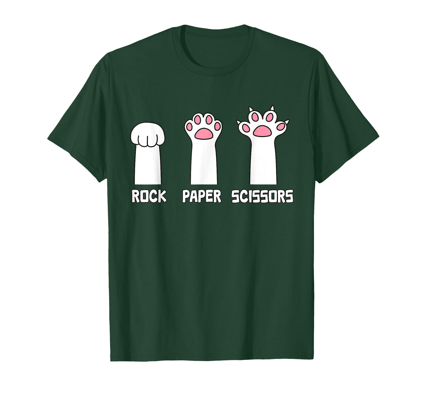 Rock Paper Scissors Cat - Paws Game Cute Paw Funny Cat T-Shirt