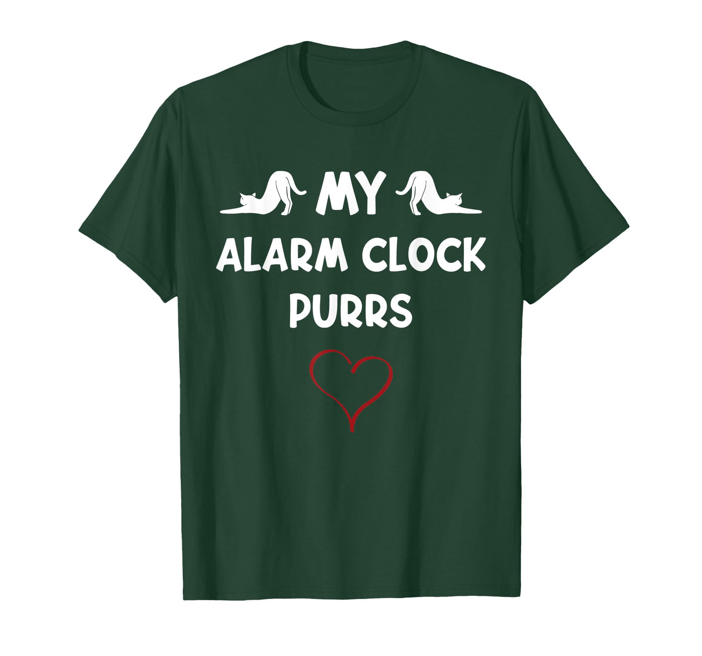 My Alarm Clock Purrs Meows Cute Cat Lover Novelty Kitten T-Shirt