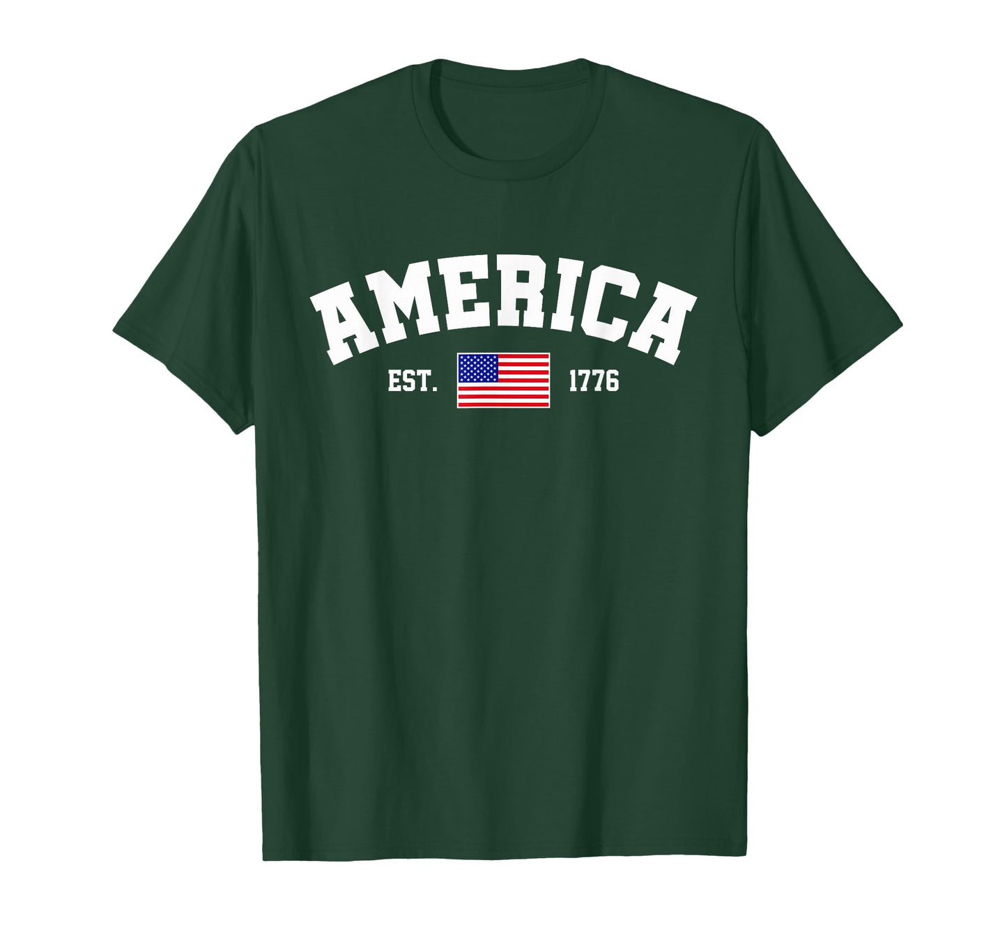 Est 1776 Patriotic US American Flag 4th of July America T-Shirt