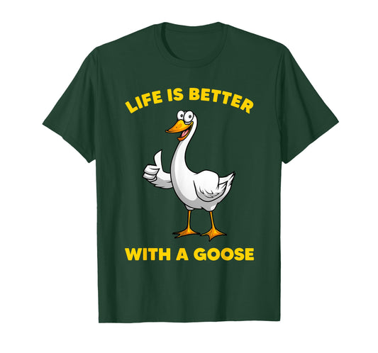 Cute Goose Design For Men Women Toddler Grey White Goose Fan T-Shirt
