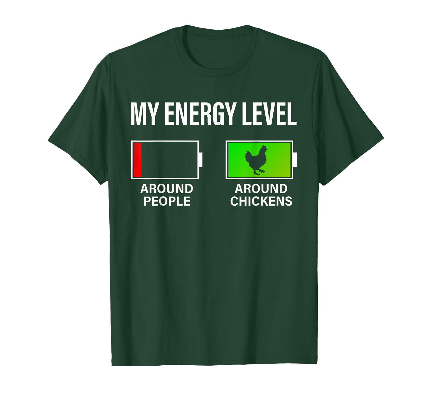Chicken Lover My Energy Level Funny Chicken Farmer Farming T-Shirt