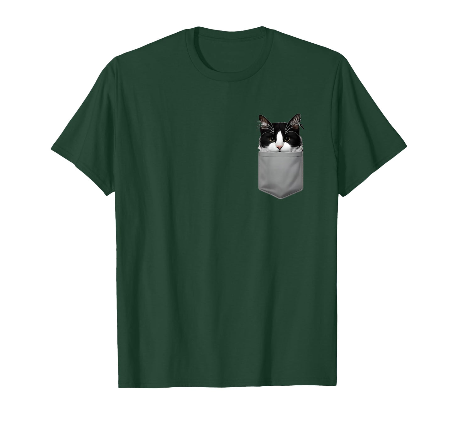 Funny Cat Peeking in Pocket Cute Cat Lover for Men dad T-Shirt
