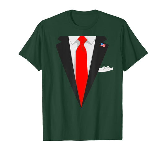 Funny President Trump Red Tie Suit Instant Halloween Costume T-Shirt