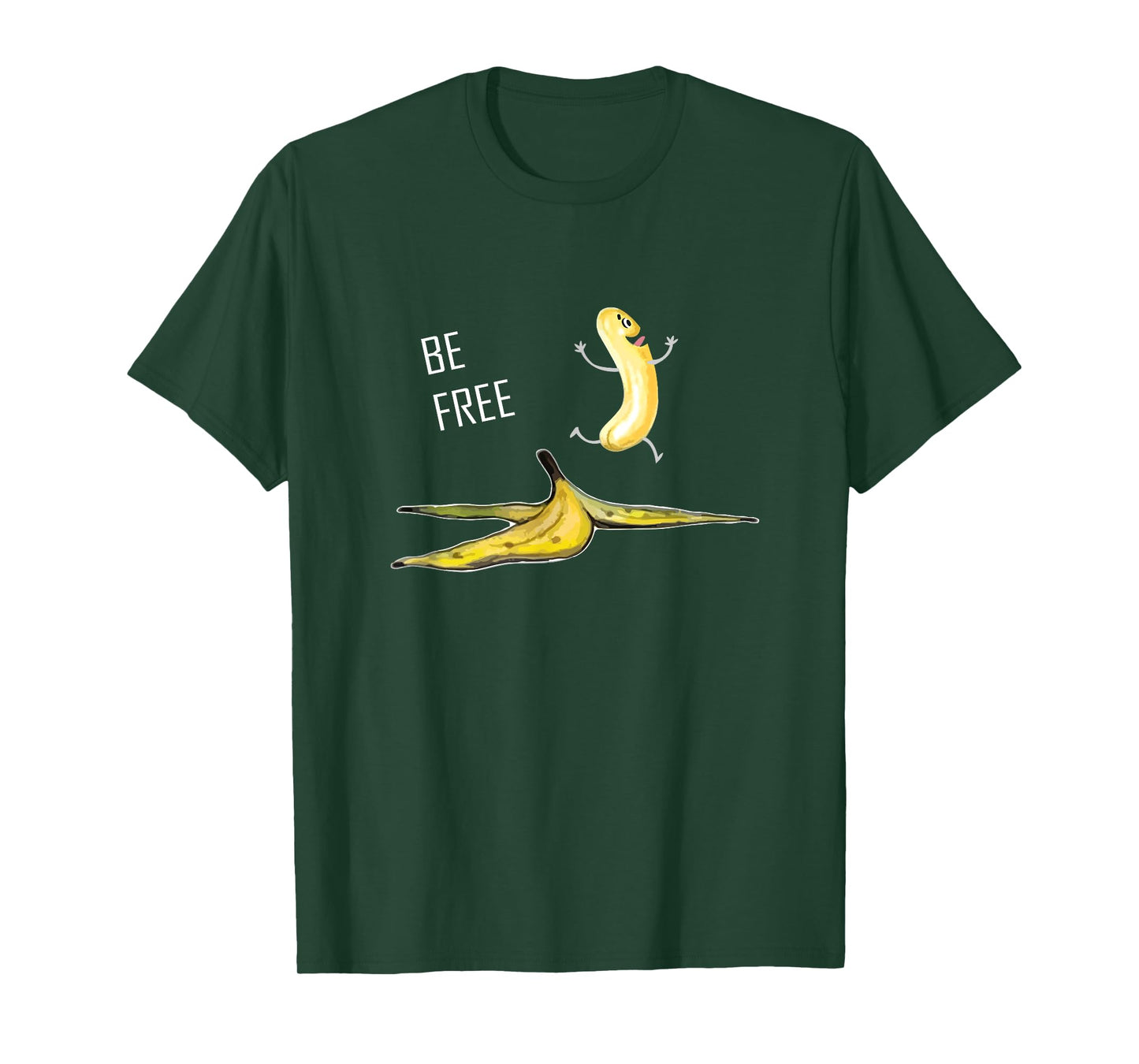 Be Free Banana Nudist Funny Nudist Funny Banana T-Shirt