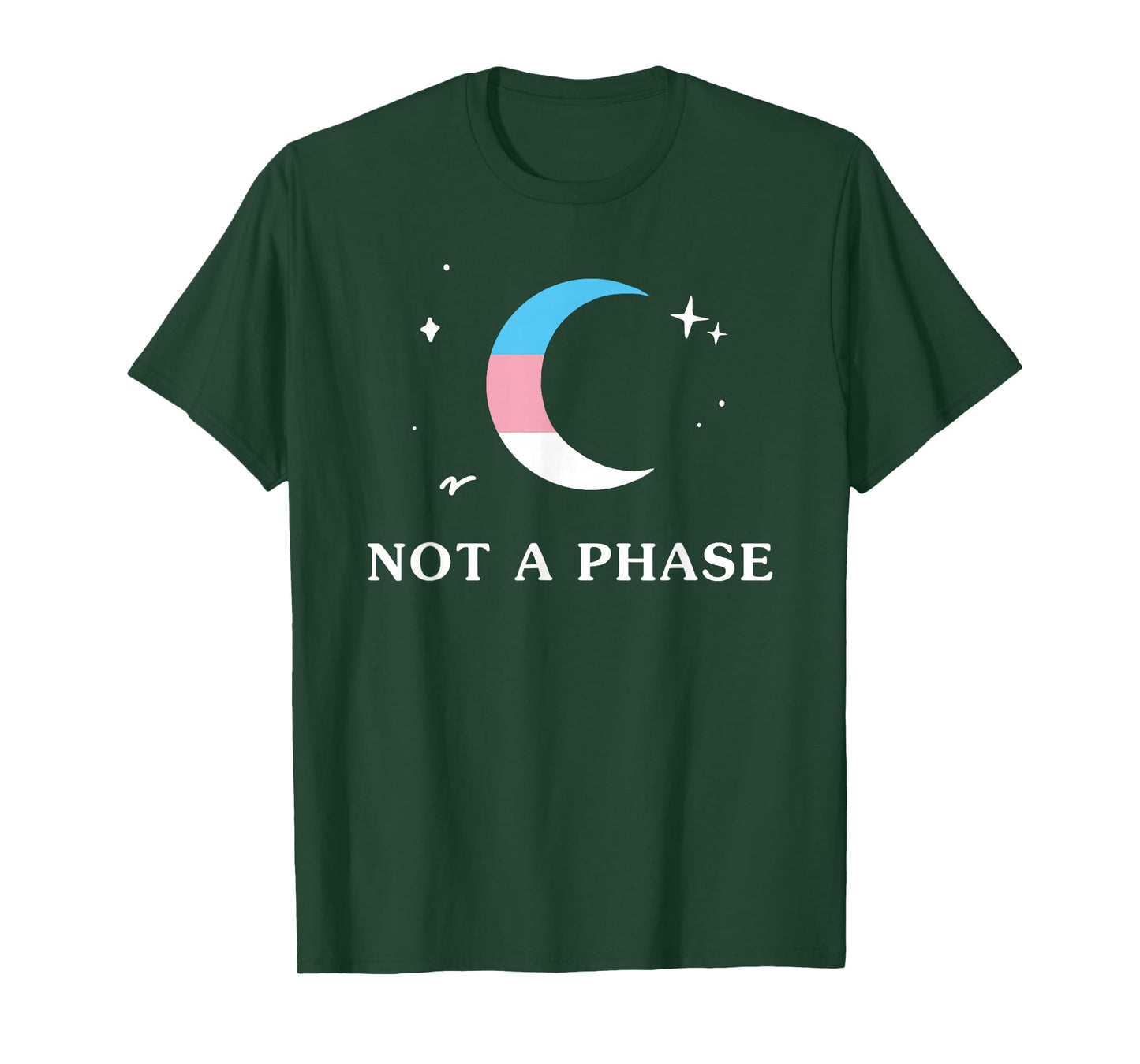 Not A Phase Transgender LGBTQ Trans Pride Flag Moon T-Shirt