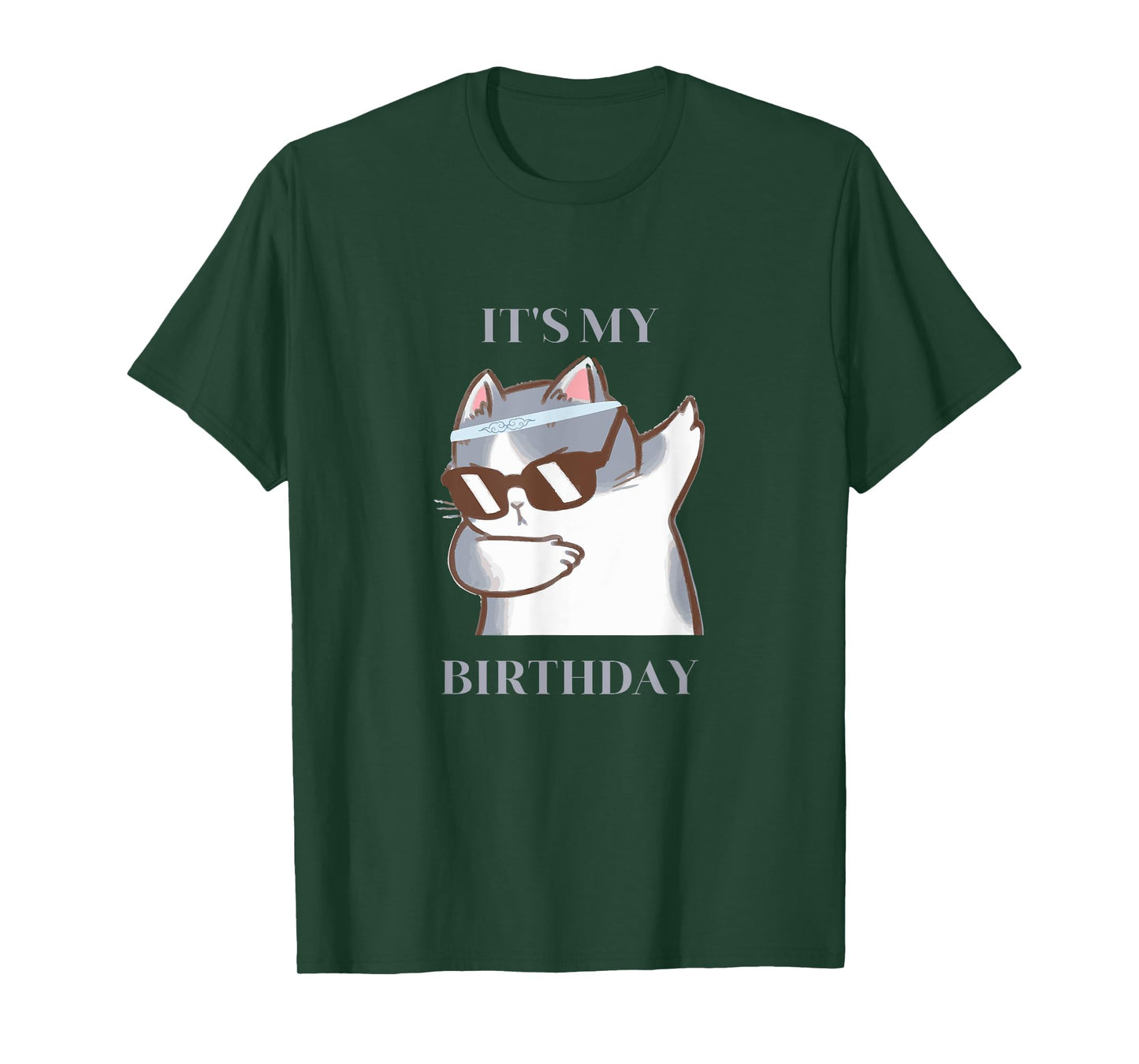 It's My Birthday Dabbing Cat Dab Dance T-Shirt for Men Women Girls Kids
