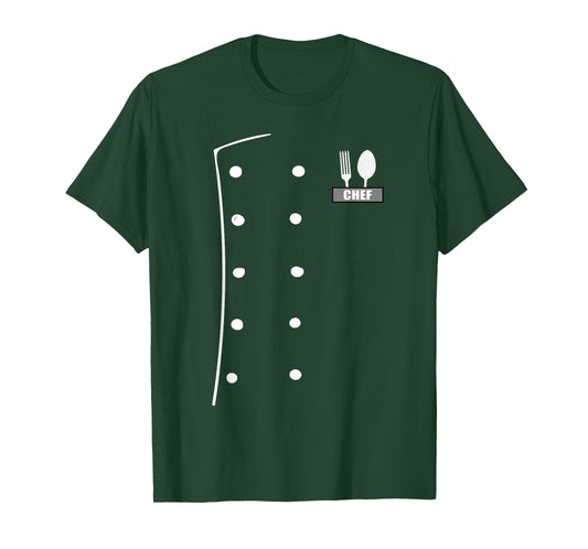 Chef Costume Coat Uniform Funny Cook Jacket for Cooking T-Shirt
