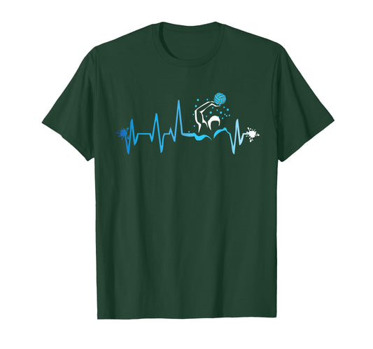 Water Polo Heart Beat Graphic Shirt Player Fan Team Gift T-Shirt