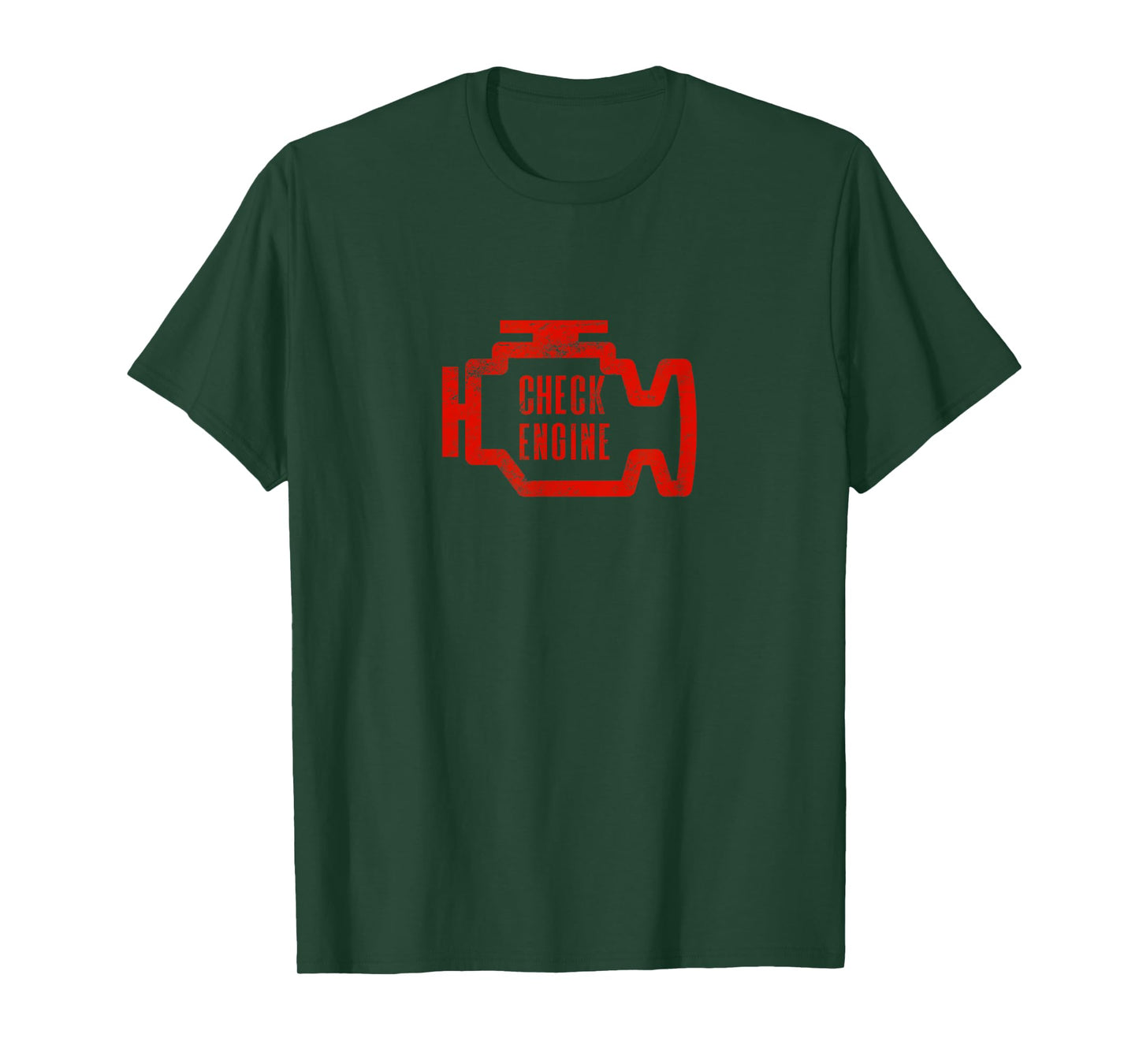 Check Engine Light T Shirt Distressed Look
