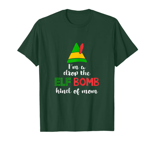 Cussing Christmas Tshirt Funny Elf Bomb For Moms Shirt