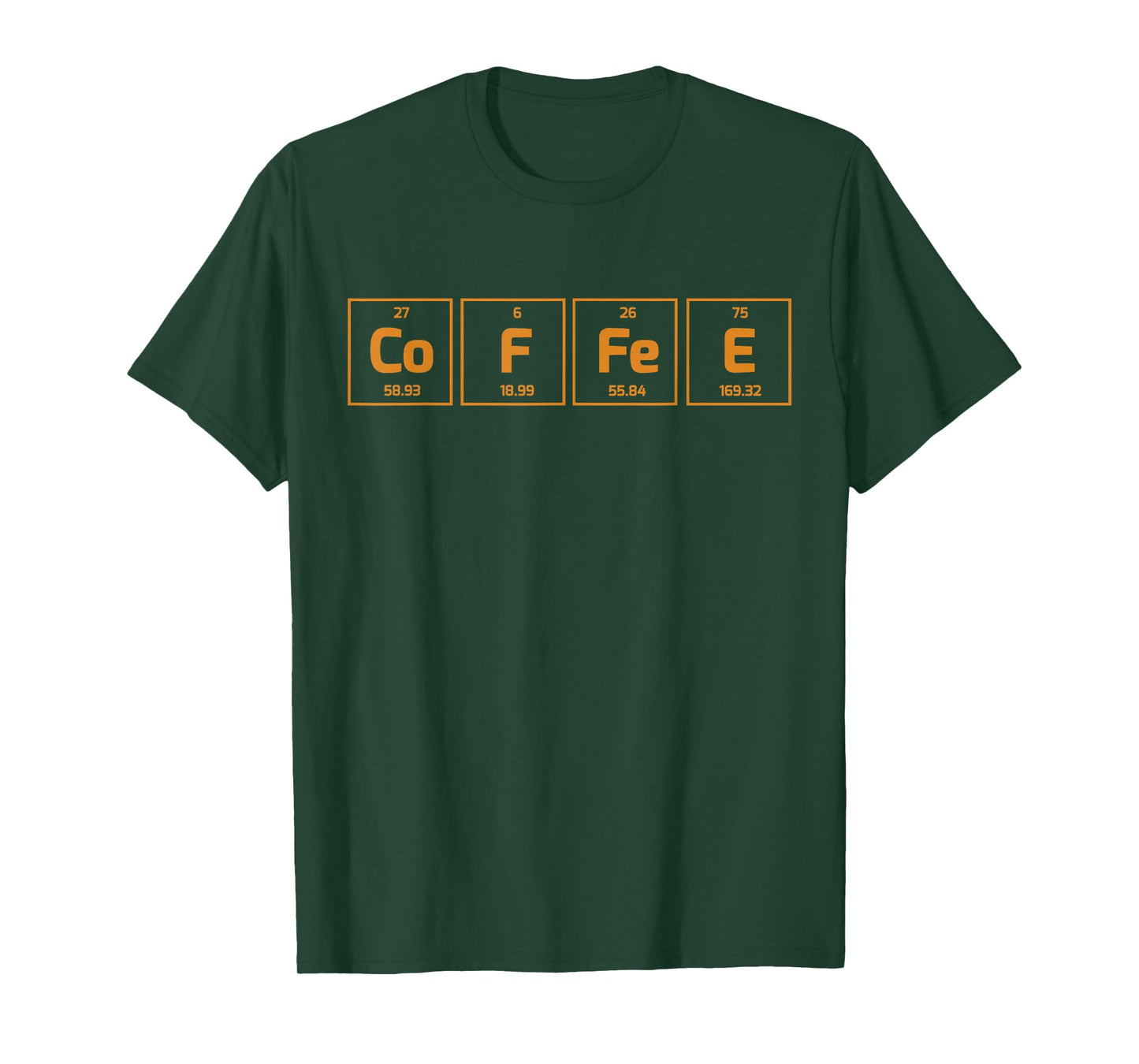 Coffee Science Element T-Shirt - Periodic Table of Coffee T-Shirt