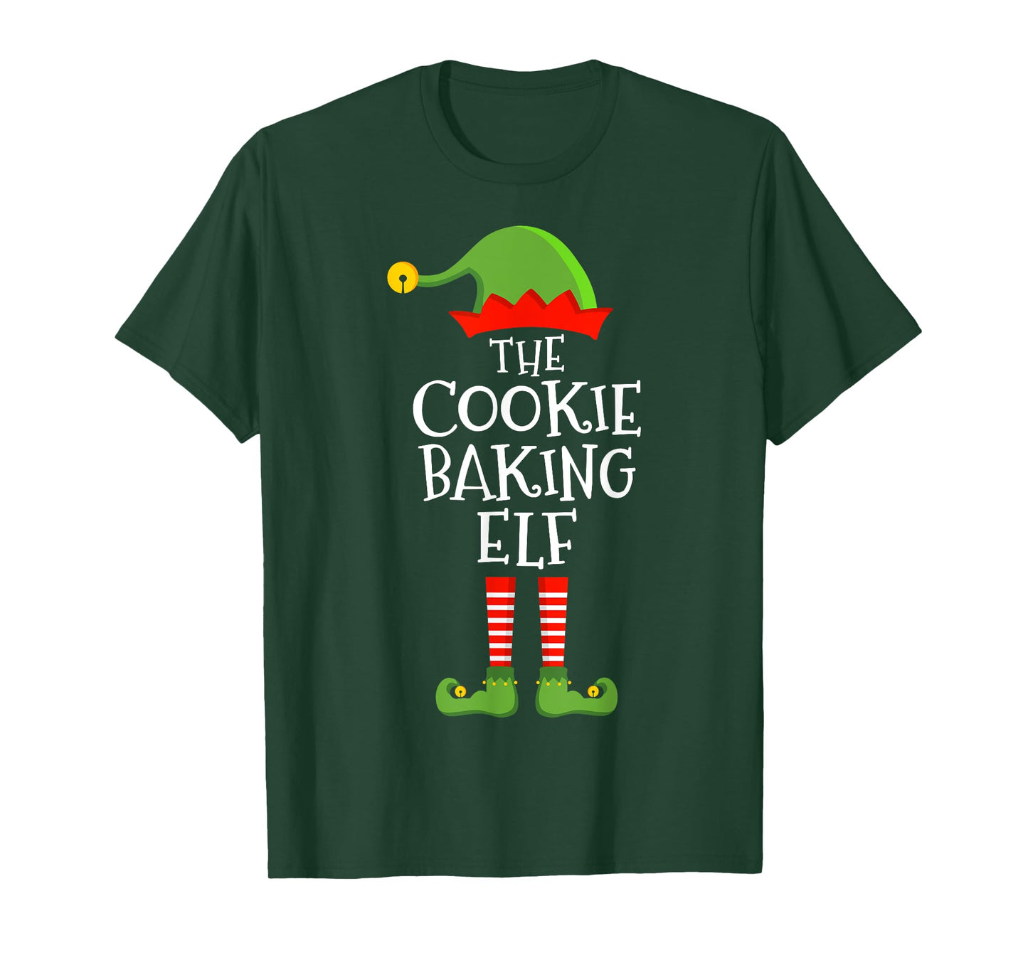 Cookie baking elf funny christmas matching family pajama T-Shirt
