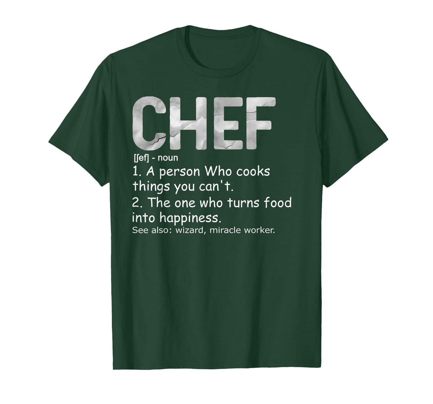 Chef Definition Chef & Cook Funny Cooking Culinary Tee T-Shirt