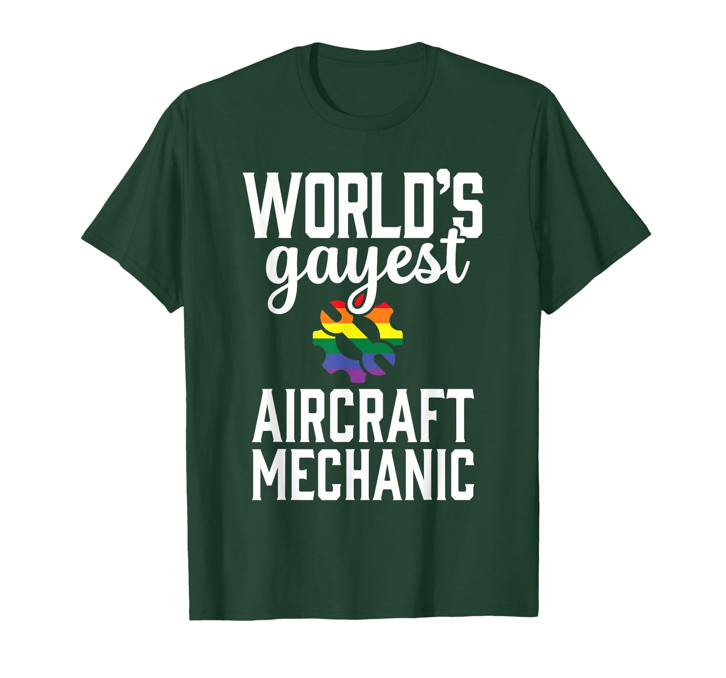 Airplane Gay Aircraft Mechanic LGBT Pride Rainbow T-Shirt