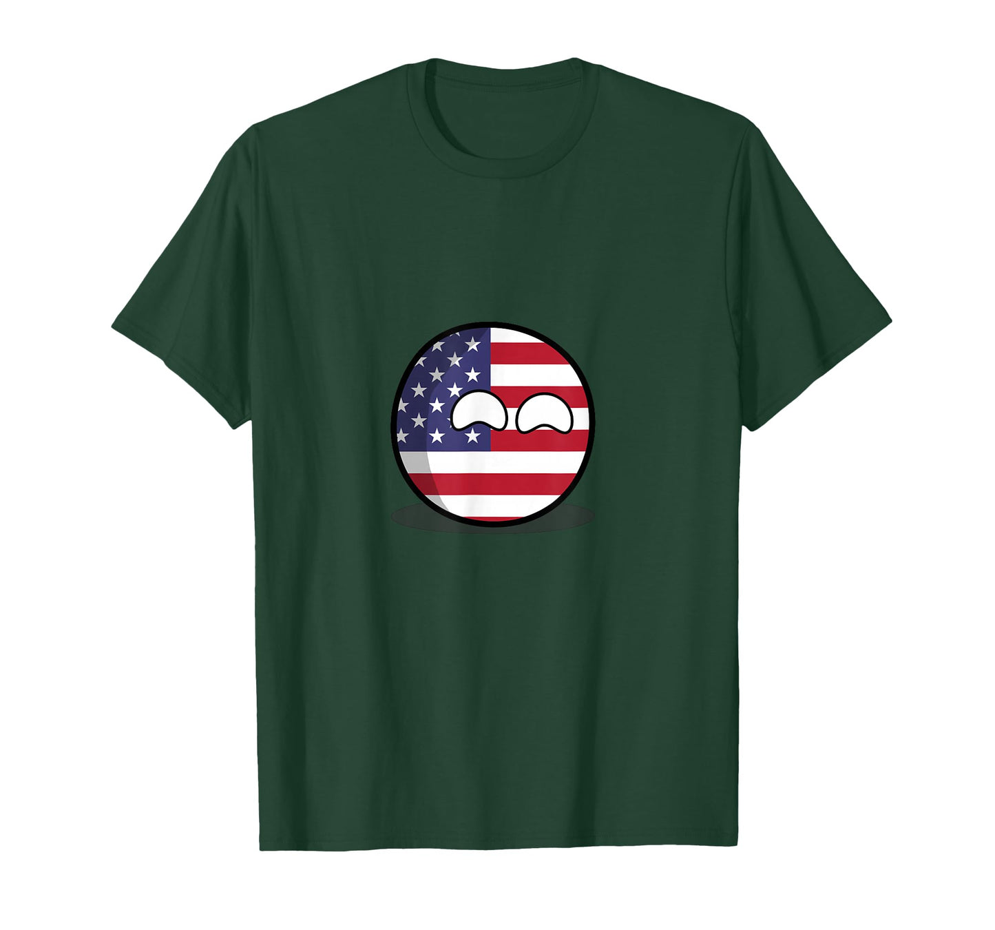 US American Flag Countryball T-Shirt for Women Men