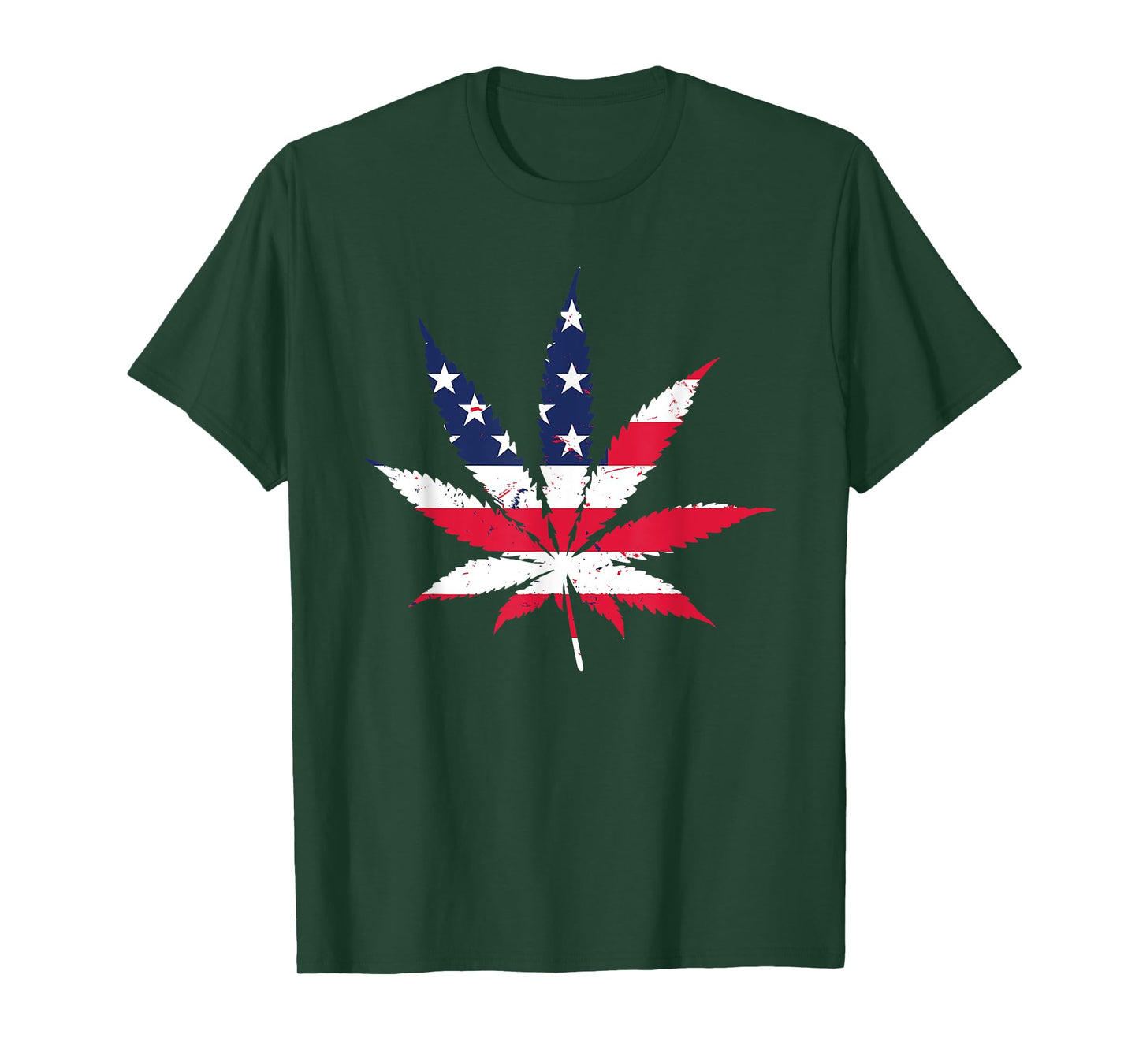 Cannabis USA Graphic T Shirt Marijuana Weed America T-Shirt