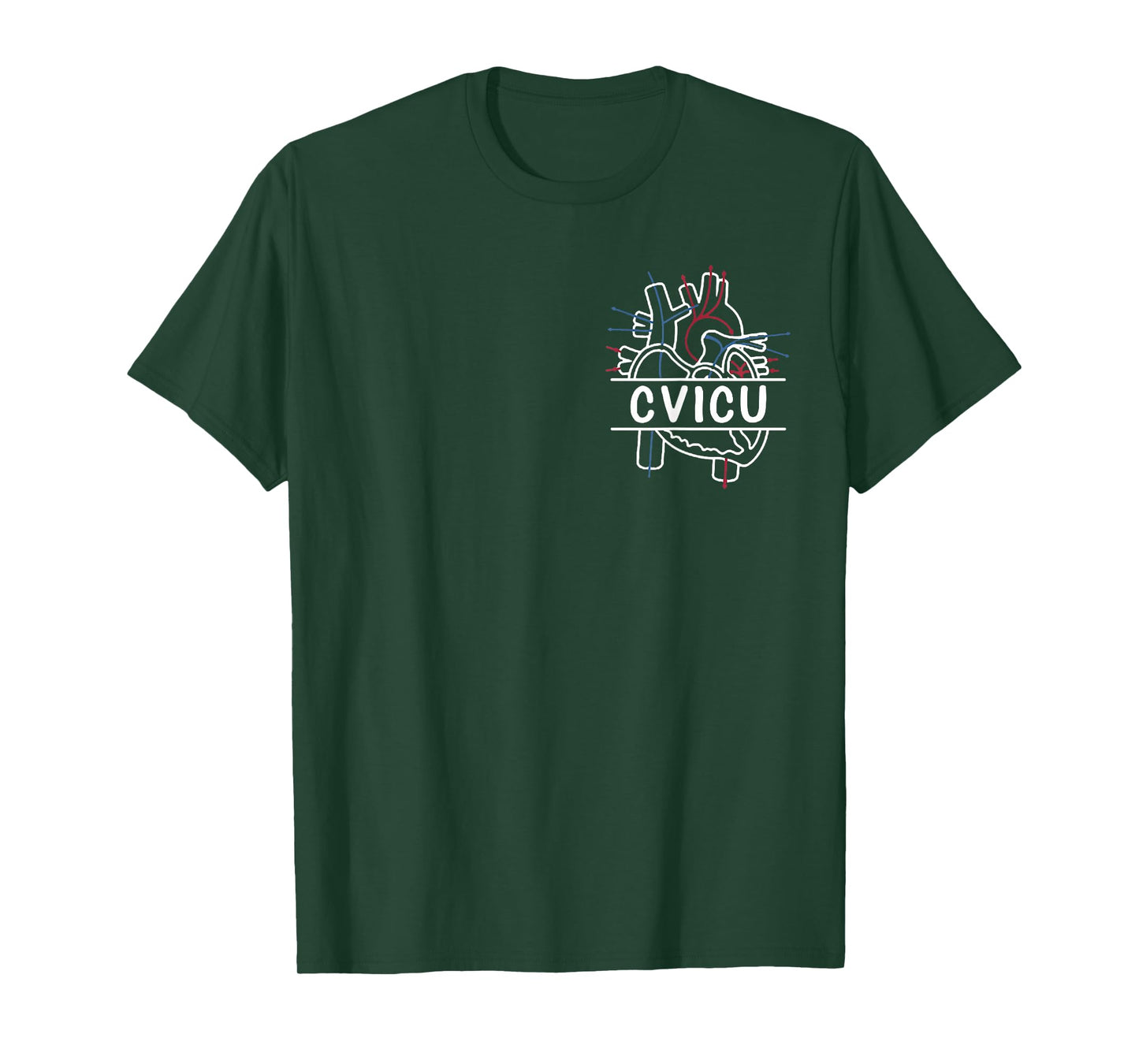 CVICU Cardiac Nurse Anatomy Cardiology Human Heart Flow T-Shirt