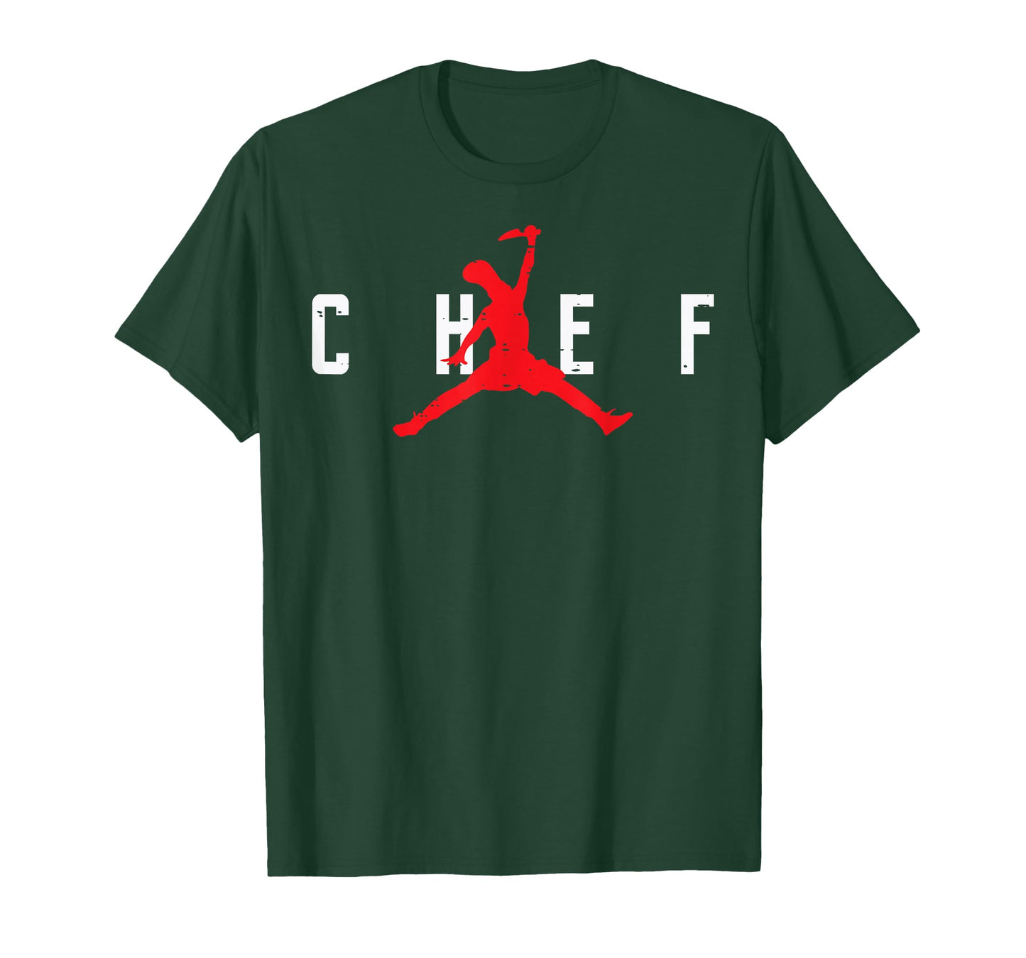 Chef Basketball Dunk Silhouette Funny Culinary Men Women T-Shirt