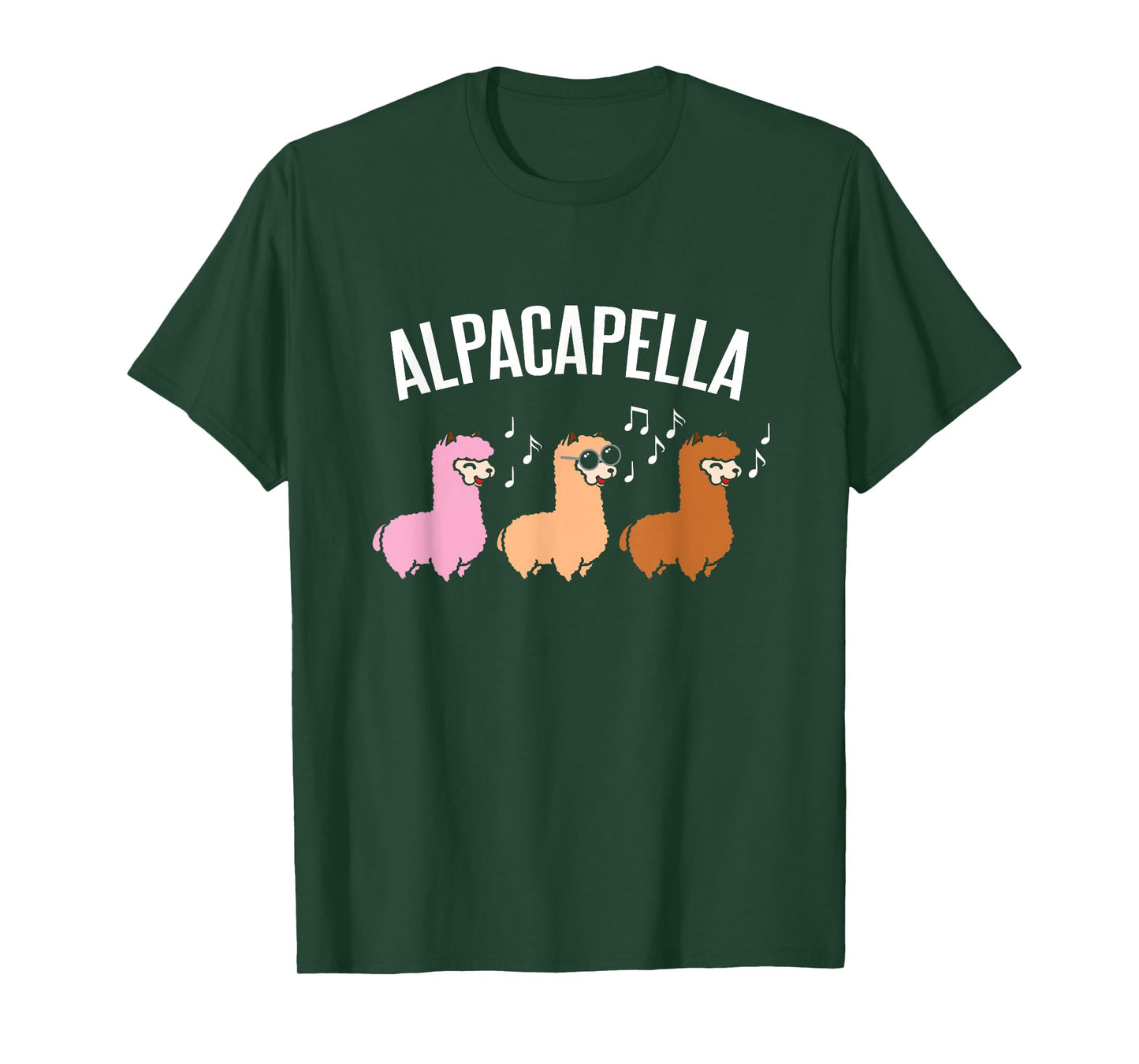 Alpacapella Cute woolly Acapella Alpaca Musician T-Shirt