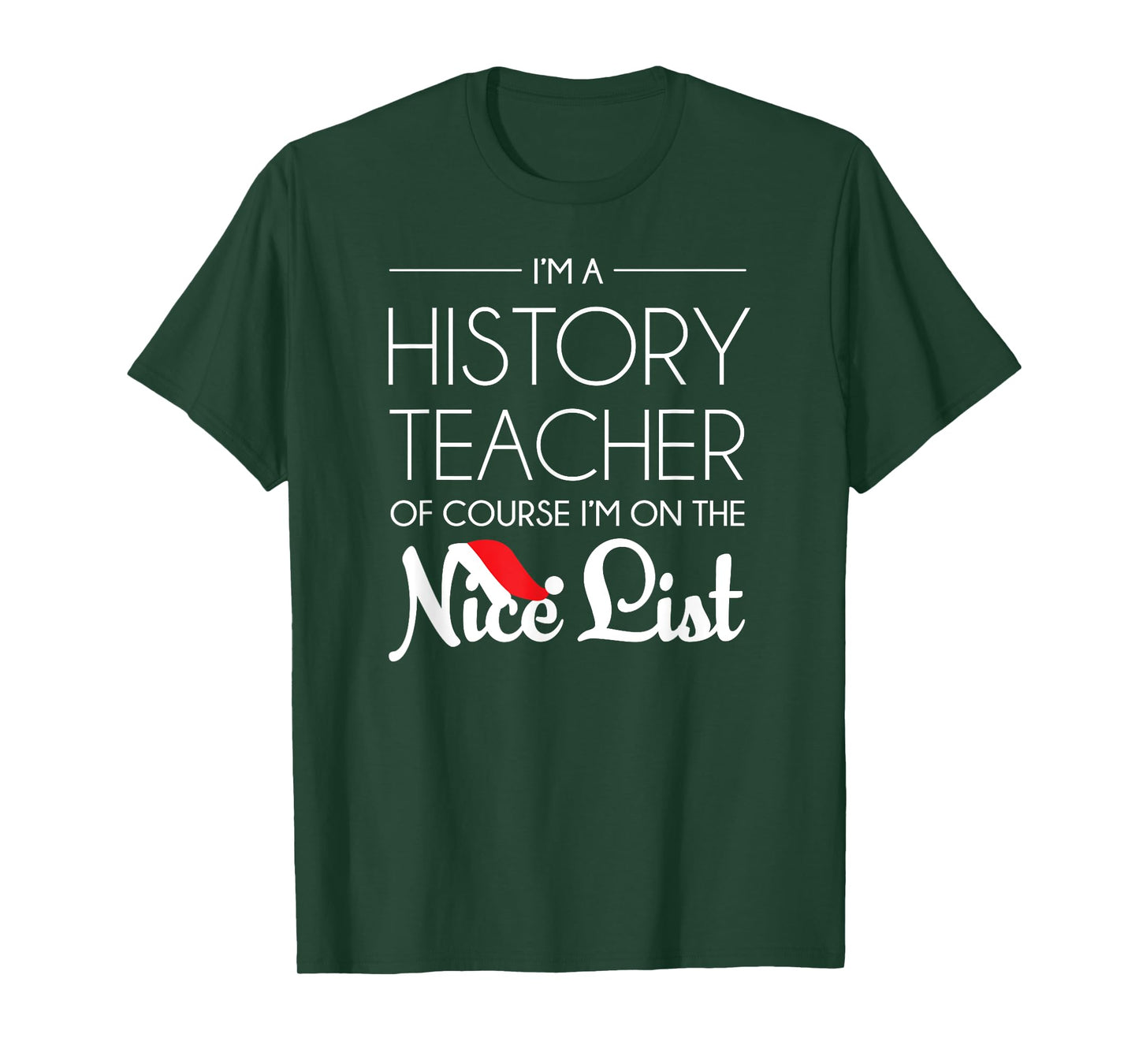 History Teacher Christmas Shirt, Funny Holiday Gift T-Shirt for Men Women
