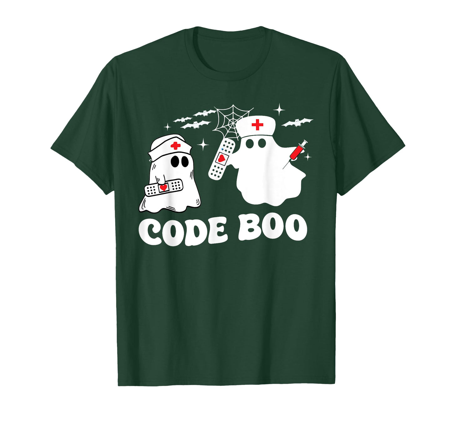 Code Boo Spooky Respiratory Therapist Halloween T-Shirt