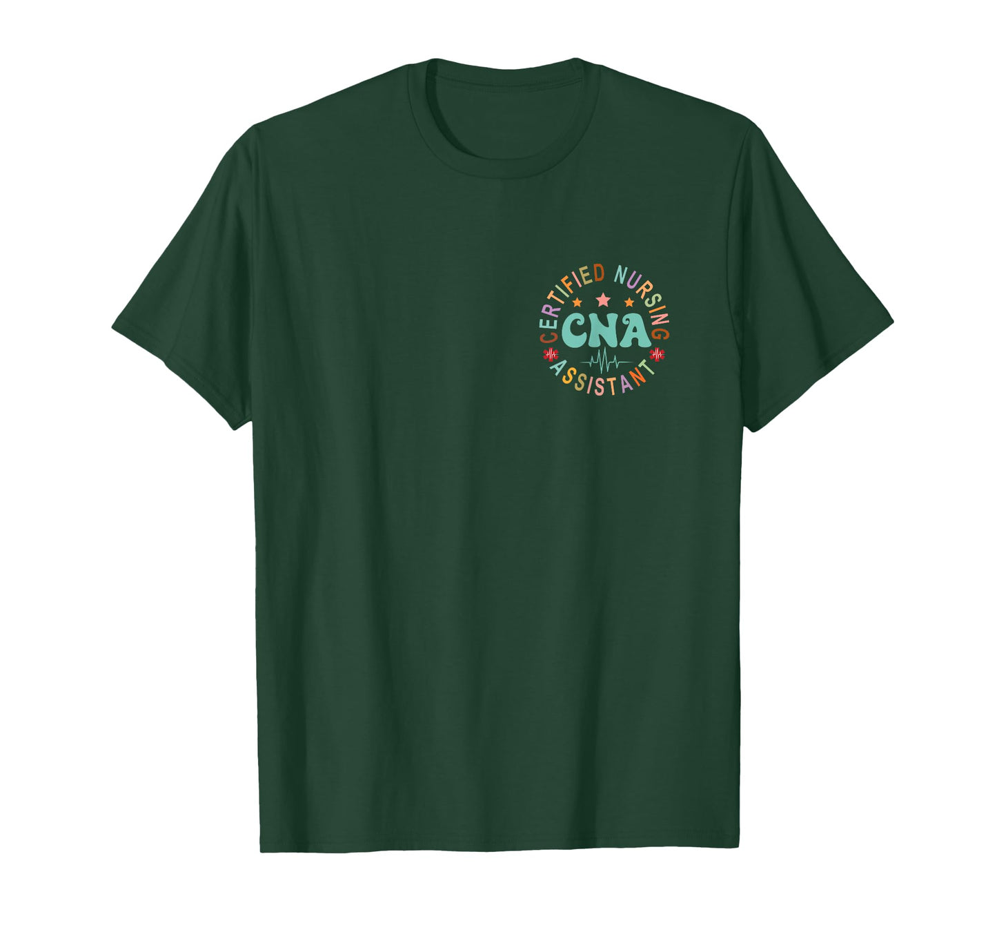 Certified Nurse Assistant Appreciation CNA Apparel Unisex-Adults Black Small Straight Short Sleeve T-Shirt Nursing T-Shirt