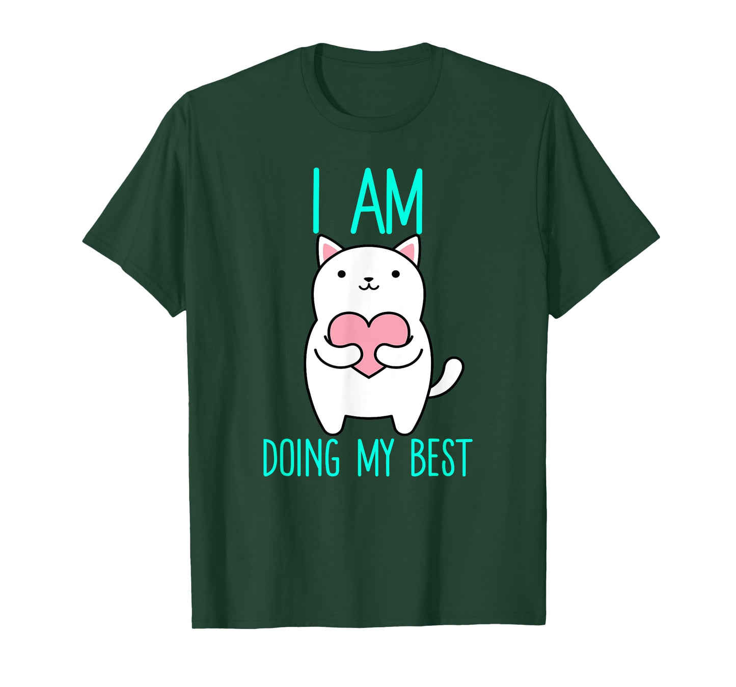 I'm Doing My Best - Cute Kawaii Heart Cat T-Shirt