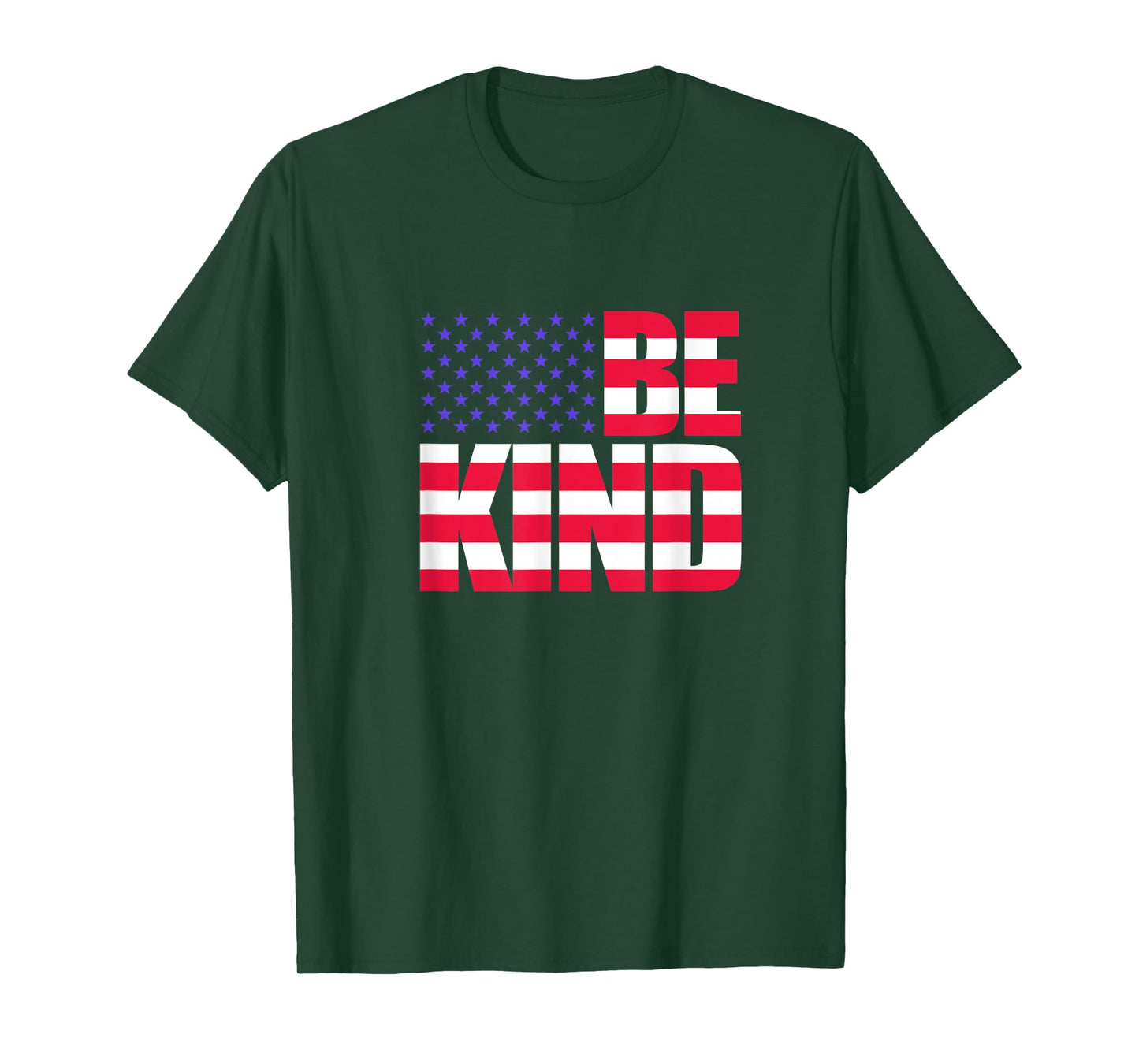 Be Kind 4th of July USA Flag America American T-Shirt